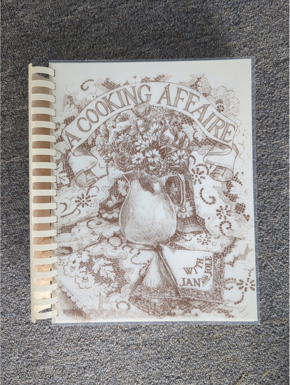 A Cooking Affaire with Jan And Jole Cookbook Recipe Book Vintage 1985